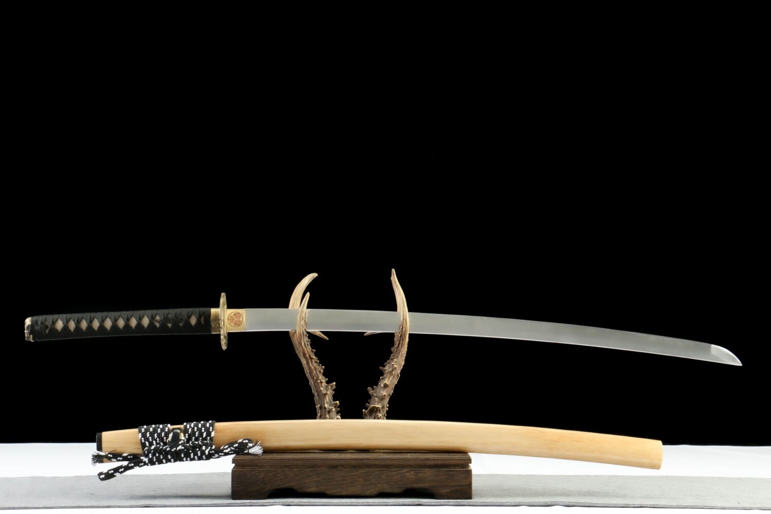 IMG_1746 1065 steel - pure hand-forged samurai sword - green leather sheath - zinc alloy fittings - original wood genuine fish skin high carbon steel samurai sword - Dark Star Slash