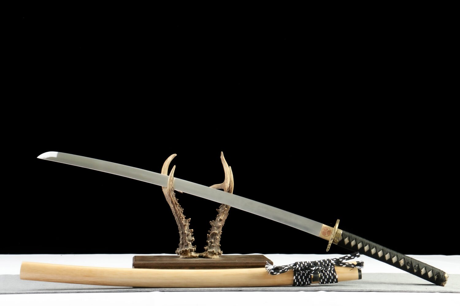 IMG_1757 1065 steel - pure hand-forged samurai sword - green leather sheath - zinc alloy fittings - original wood genuine fish skin high carbon steel samurai sword - Dark Star Slash