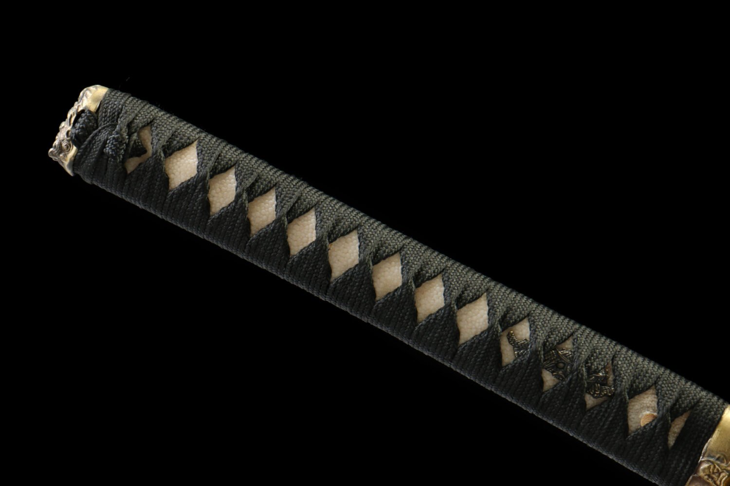 IMG_1763 1065 steel - pure hand-forged samurai sword - green leather sheath - zinc alloy fittings - original wood genuine fish skin high carbon steel samurai sword - Dark Star Slash