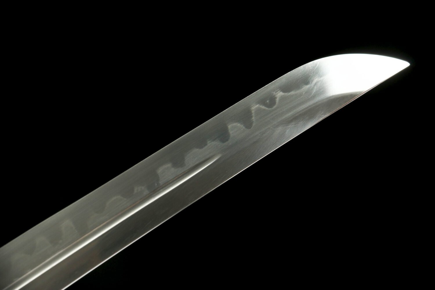T10 steel - pure handmade Japanese katana - earth-covered burnt blade - copper fittings - katana made of katana with burnt blade - gold feather knife