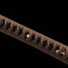 T10 steel - pure handmade Japanese katana - earth-covered burnt blade - copper fittings - katana made of katana with burnt blade - gold feather knife
