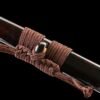 T10 steel - pure handmade Japanese katana - earth-covered burnt blade - copper fittings - katana made of katana with burnt blade - gold feather knife