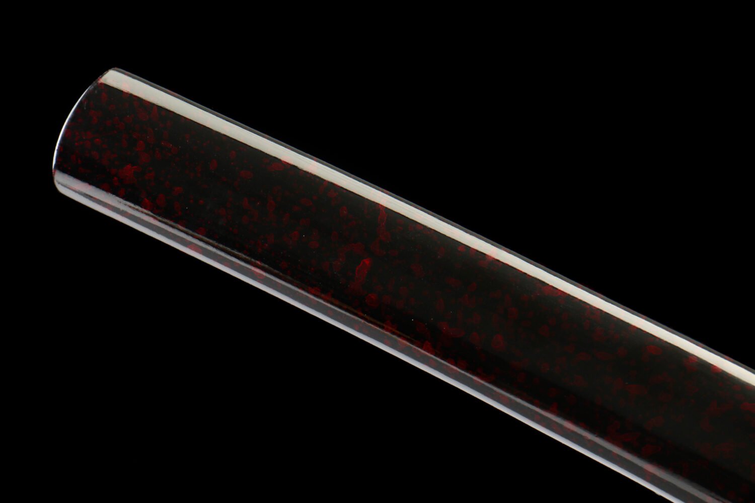 T10 steel - pure handmade Japanese katana - earth-covered burnt blade - copper fittings - katana made of katana with burnt blade - gold feather knife