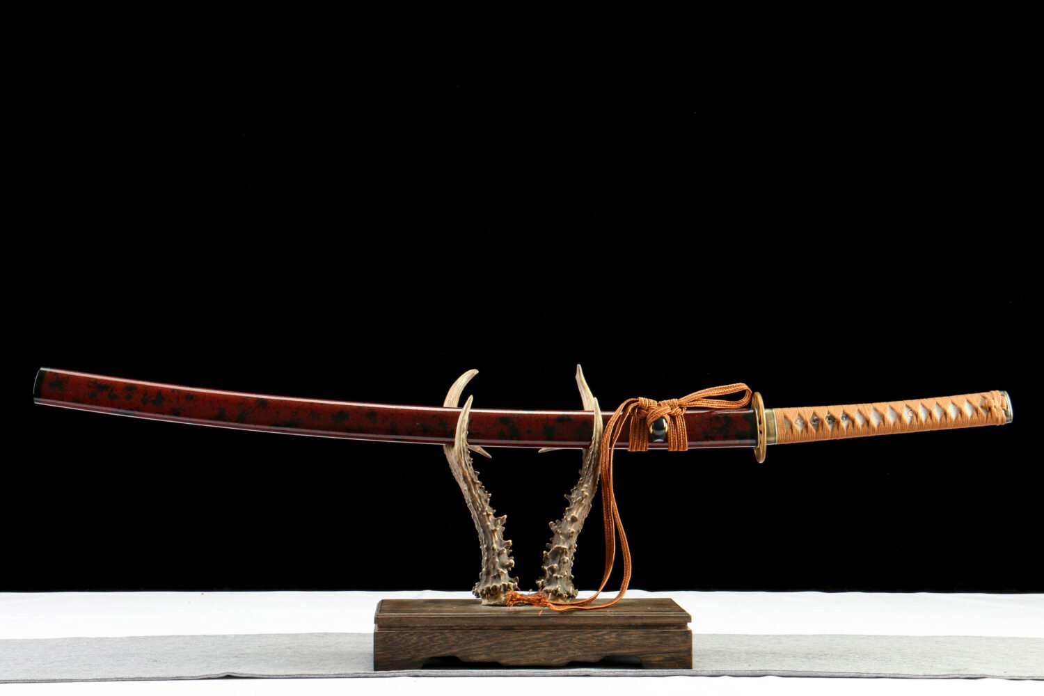 T10 steel - pure handmade Japanese katana - covered with earth and burned blade - iron equipment - burned blade katana - Jinlufeng