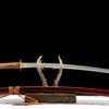 T10 steel - pure handmade Japanese katana - covered with earth and burned blade - iron equipment - burned blade katana - Jinlufeng