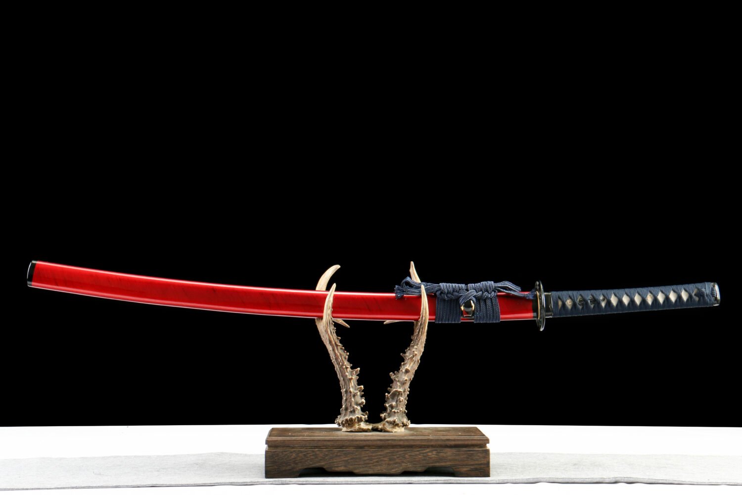 IMG_2011 1065 steel - pure hand-forged samurai sword - zinc alloy fittings - bright red high manganese steel samurai sword - Tongrui