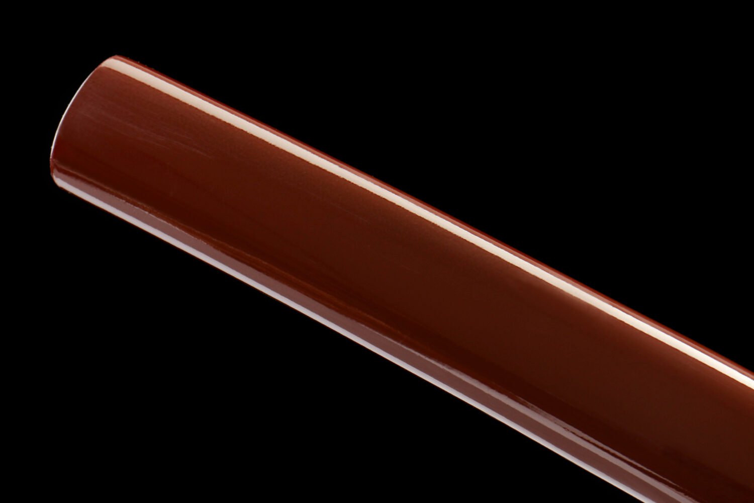 IMG_2076 1065 steel - pure handmade Japanese katana - green leather sheath - zinc alloy fittings - wine red high manganese steel katana - dark edges