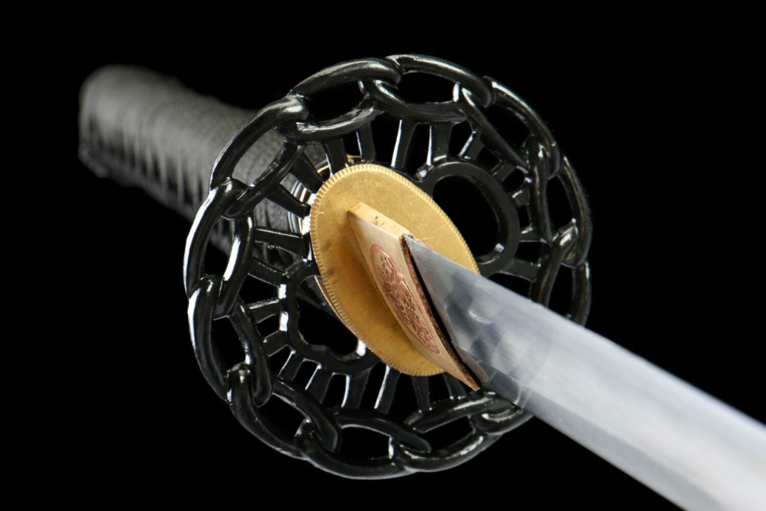 IMG_2090 1065 steel - pure handmade Japanese katana - green leather sheath - zinc alloy fittings - iron lock ash sheath high manganese steel katana - dark soul slash