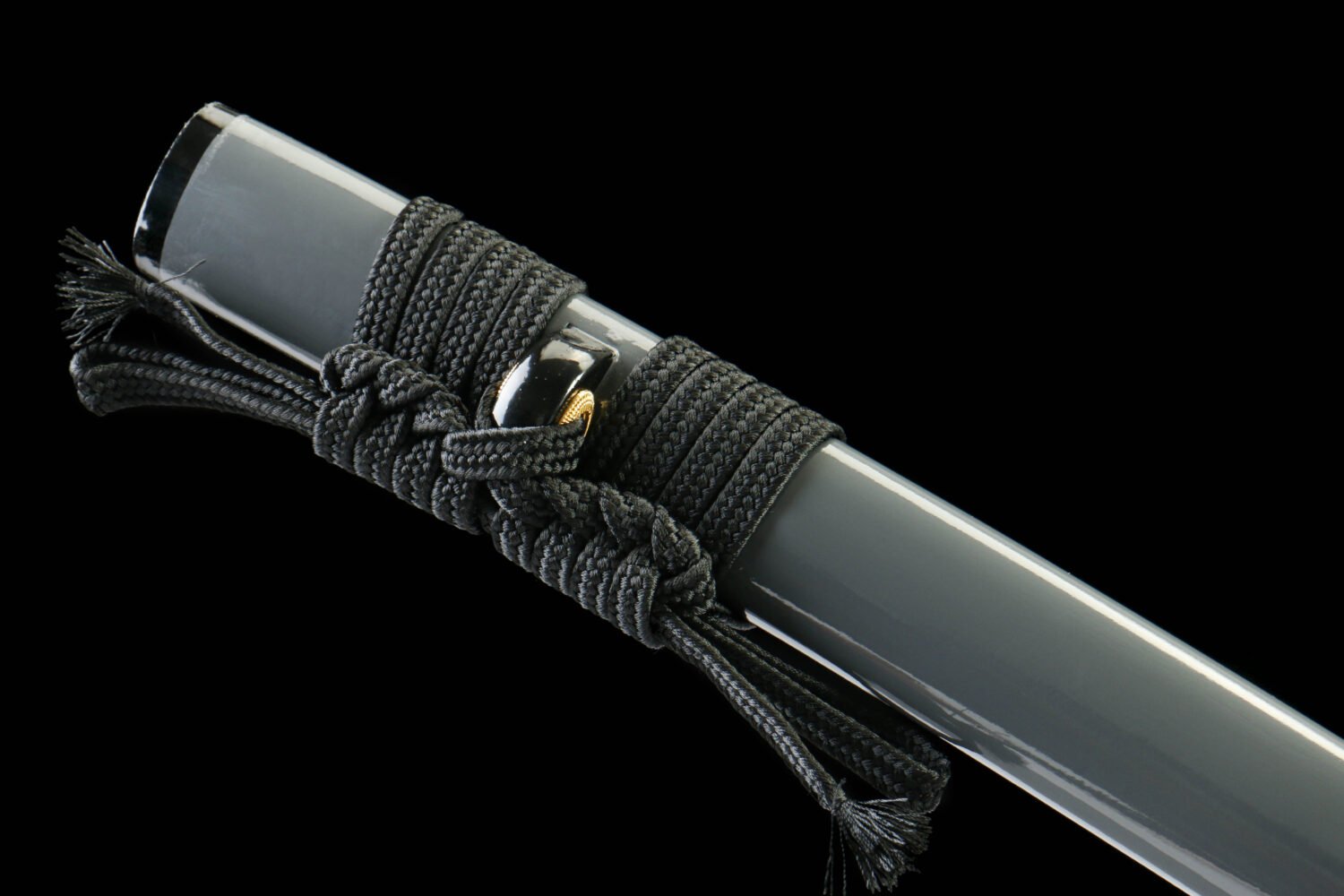 IMG_2094 1065 steel - pure handmade Japanese katana - green leather sheath - zinc alloy fittings - iron lock ash sheath high manganese steel katana - dark soul slash