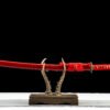 IMG_2125 1065 steel - pure hand-forged samurai sword - zinc alloy fittings - bright red high carbon steel samurai sword - Zhu Rui