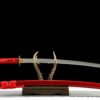 IMG_2128 1065 steel - pure hand-forged samurai sword - zinc alloy fittings - bright red high carbon steel samurai sword - Zhu Rui