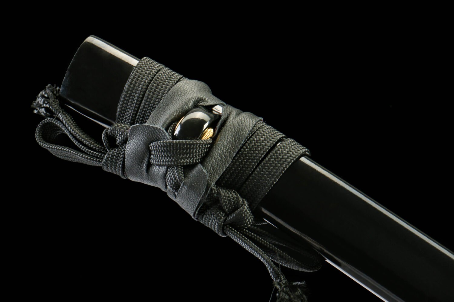 IMG_2248 1065 steel - pure hand-forged samurai sword - green leather sheath - iron equipment - iron special lower thread high carbon steel samurai sword - black edge