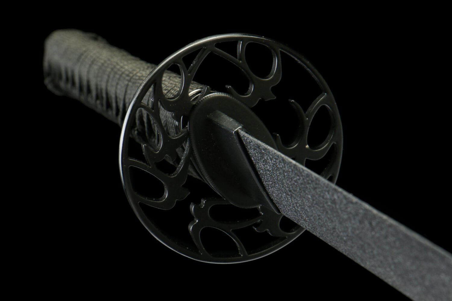 Carbon steel + ceramic coating - pure hand-forged samurai sword - iron equipment - ceramic coating engraved dragon sheath samurai sword - black handle