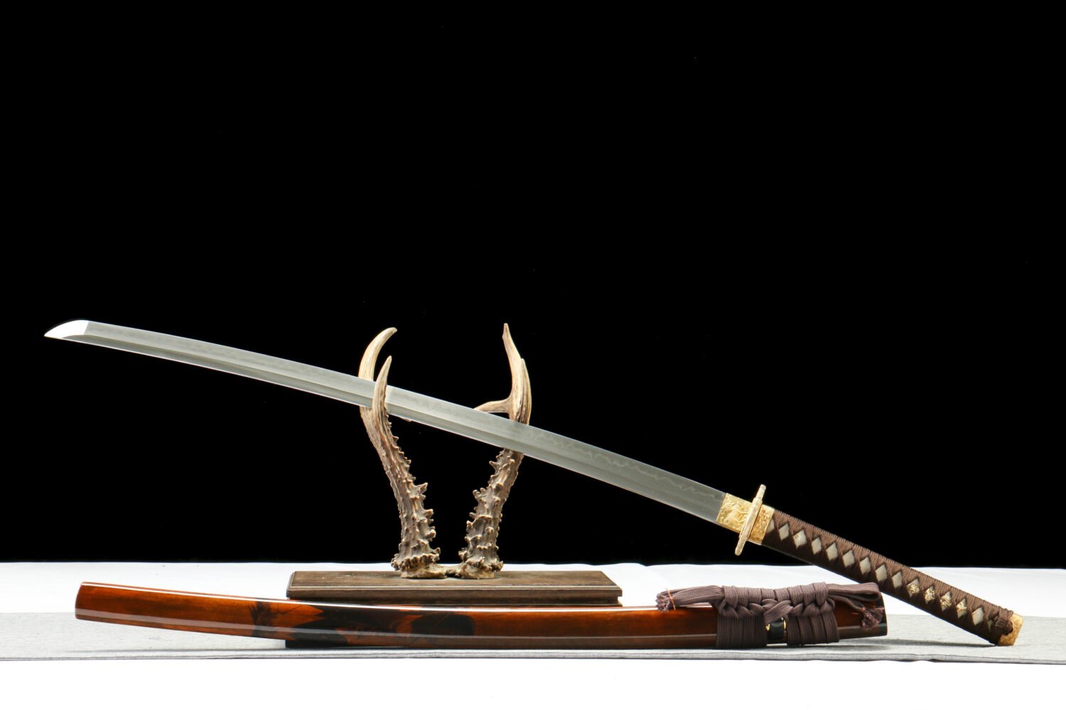 T10 Steel - Purely Handmade Japanese Katana - Covered with Burning Blade - Copper Fittings - Phoenix T10 Burning Blade Katana - Flame Blade