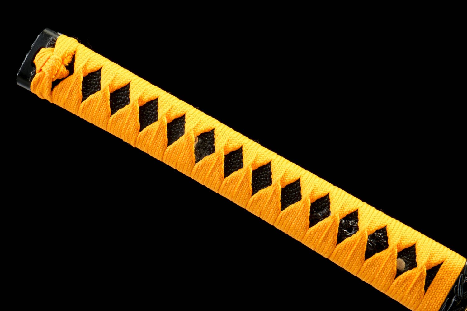 IMG_2708 1065 steel - pure hand-forged samurai sword - zinc alloy fittings - dragon guard yellow samurai sword - plain gold