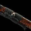 1060 steel - pure hand-forged samurai sword - covered with earth-burned blade - copper fittings - three-burned blade grinding samurai sword - ink meteorite cut