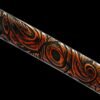 1060 steel - pure hand-forged samurai sword - covered with earth-burned blade - copper fittings - three-burned blade grinding samurai sword - ink meteorite cut