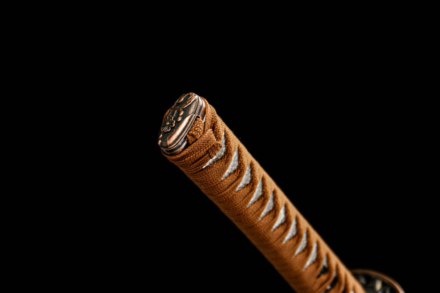 IMG_3872 1065 steel-handmade Japanese samurai sword-green leather sheath-Golden Yao Lieyan