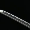 1045 steel - pure handmade Japanese samurai sword - zinc alloy fittings - green leather sheath - flame shadow