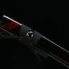 1045 steel - pure handmade Japanese samurai sword - zinc alloy fittings - green leather sheath - flame shadow