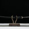Patterned Steel - Hand-Forged Katana - Green Leather Scabbard - Copper Hardware - Night Blade