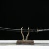 1060 steel - pure hand-forged samurai sword - green leather sheath - steel clamp - iron equipment - Tianxuan
