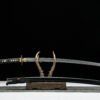 1060 steel - pure hand-forged samurai sword - green leather sheath - steel clamp - iron equipment - Tianxuan