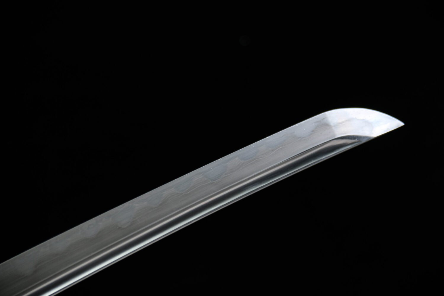 1060 steel - pure hand-forged samurai sword - green leather sheath - steel clamp - iron equipment - Tianxuan