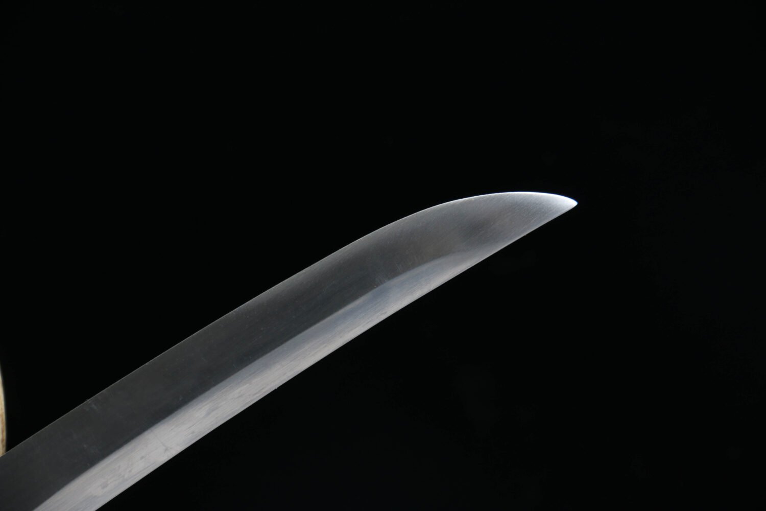 IMG_4981 1065 steel - pure handmade Japanese katana - green leather sheath - zinc alloy fittings - reddish brown - skyfire