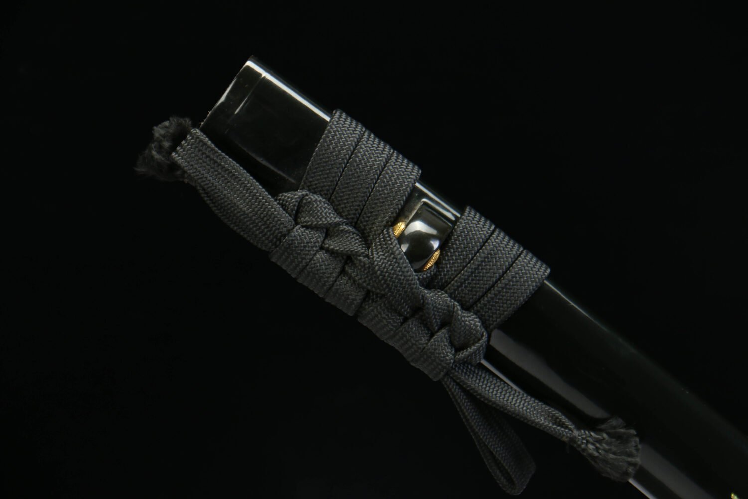 1060 steel - pure hand-forged samurai sword - covered with earth and burnt blade - shell sheath - copper-plated gilded silver - Jinlin