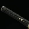 1060 steel - pure hand-forged samurai sword - covered with earth and burnt blade - shell sheath - copper-plated gilded silver - Jinlin