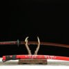 Patterned Steel - Pure Hand-Forged Katana - Green Leather Scabbard - Alloy Equipment - Flame Dragon
