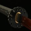 Patterned Steel - Pure Hand-Forged Katana - Green Leather Scabbard - Alloy Equipment - Flame Dragon