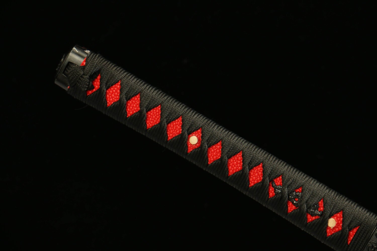 Patterned Steel - Pure Hand-Forged Katana - Green Leather Scabbard - Alloy Equipment - Flame Dragon