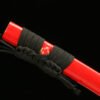 Patterned Steel - Pure Hand-Forged Katana - Green Leather Scabbard - Alloy Equipment - Flame Dragon