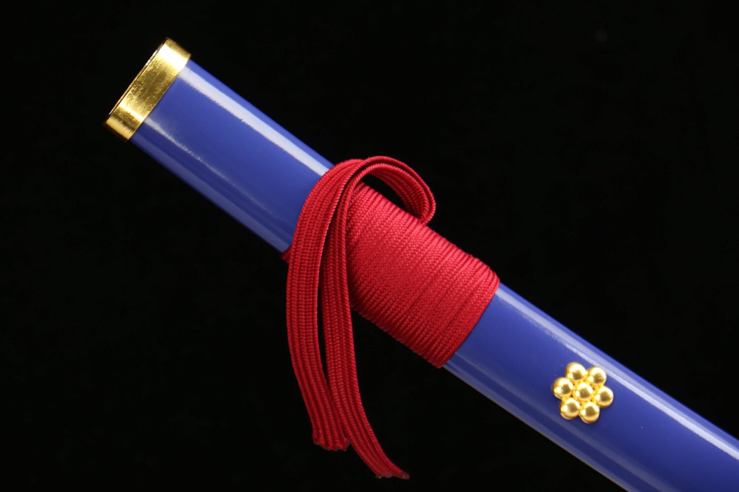 1045 steel - pure hand-forged samurai sword - green leather sheath - alloy equipment - special craftsmanship - purple Yan Mo