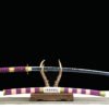 1045 steel - pure hand-forged samurai sword - green leather sheath - alloy equipment - special craftsmanship - 2nd generation Kitetsu