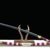 1045 steel - pure hand-forged samurai sword - green leather sheath - alloy equipment - special craftsmanship - 2nd generation Kitetsu