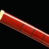 1045 steel - pure hand-forged samurai sword - green leather sheath - alloy fittings - special craftsmanship - red - 3rd generation Kitetsu