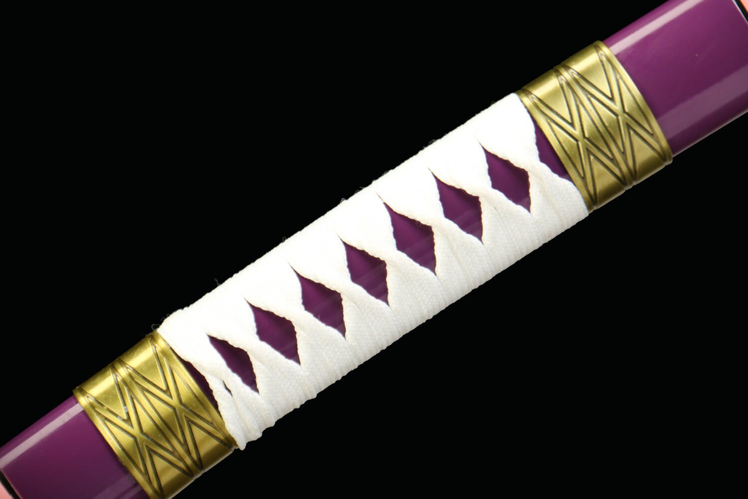 1045 steel - pure hand-forged samurai sword - green leather sheath - alloy equipment - special craftsmanship - 2nd generation Kitetsu