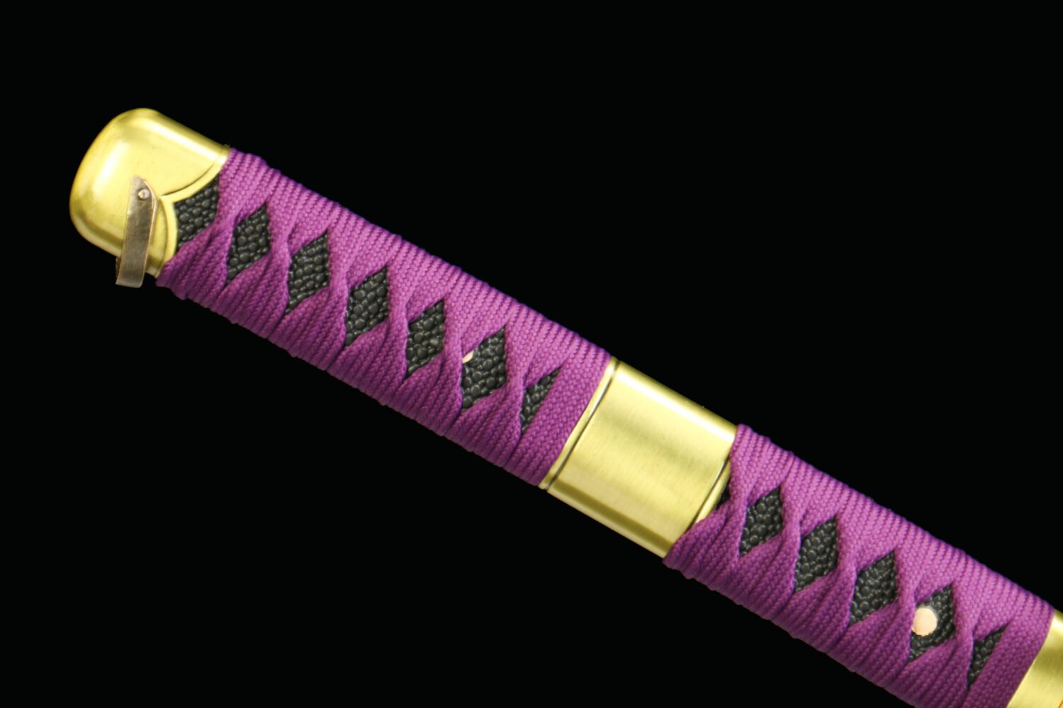 1045 steel - pure hand-forged samurai sword - green leather sheath - alloy equipment - special craftsmanship - 2nd generation Kitetsu