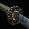 1045 steel - pure handmade Japanese katana - green leather sheath - zinc alloy fittings - Dusk Fang