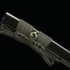 1045 steel - pure handmade Japanese katana - green leather sheath - zinc alloy fittings - Dusk Fang