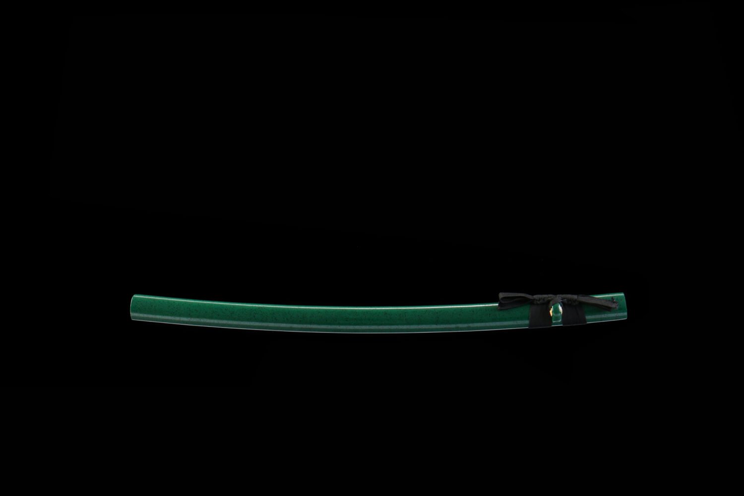IMG_5730 1065 steel - pure hand-forged samurai sword - iron fittings - green leather sheath - green - Luqifeng