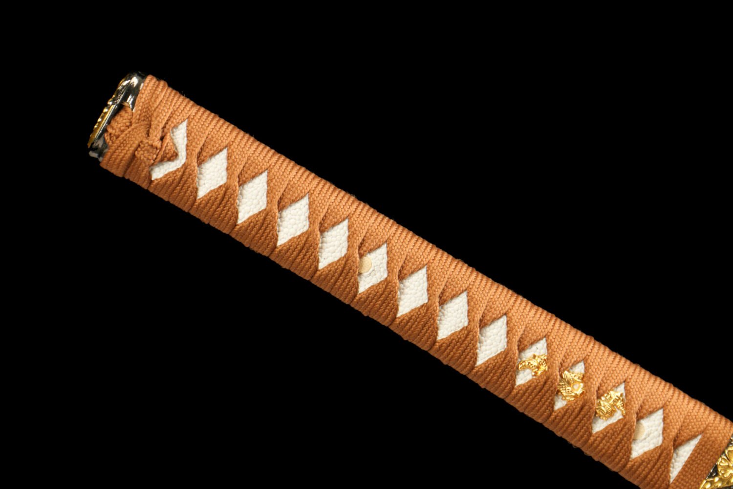 IMG_5810 1065 steel - pure hand-forged samurai sword - green leather sheath - zinc alloy fittings - Qiuhua