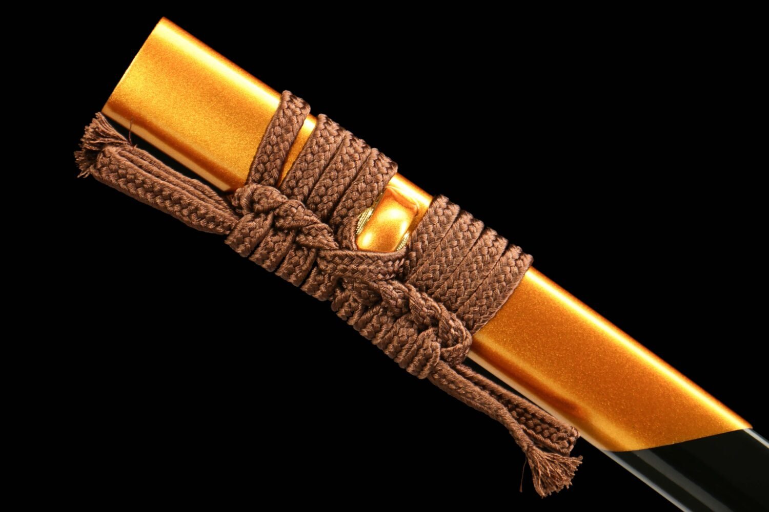 IMG_5813 1065 steel - pure hand-forged samurai sword - green leather sheath - zinc alloy fittings - Qiuhua