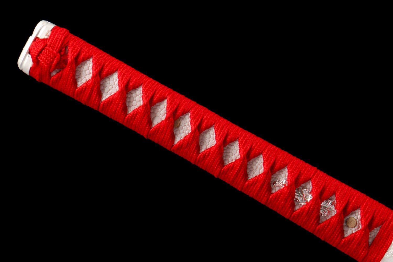 IMG_5931 1065 steel - pure hand-forged samurai sword - iron equipment - green leather sheath - red thread