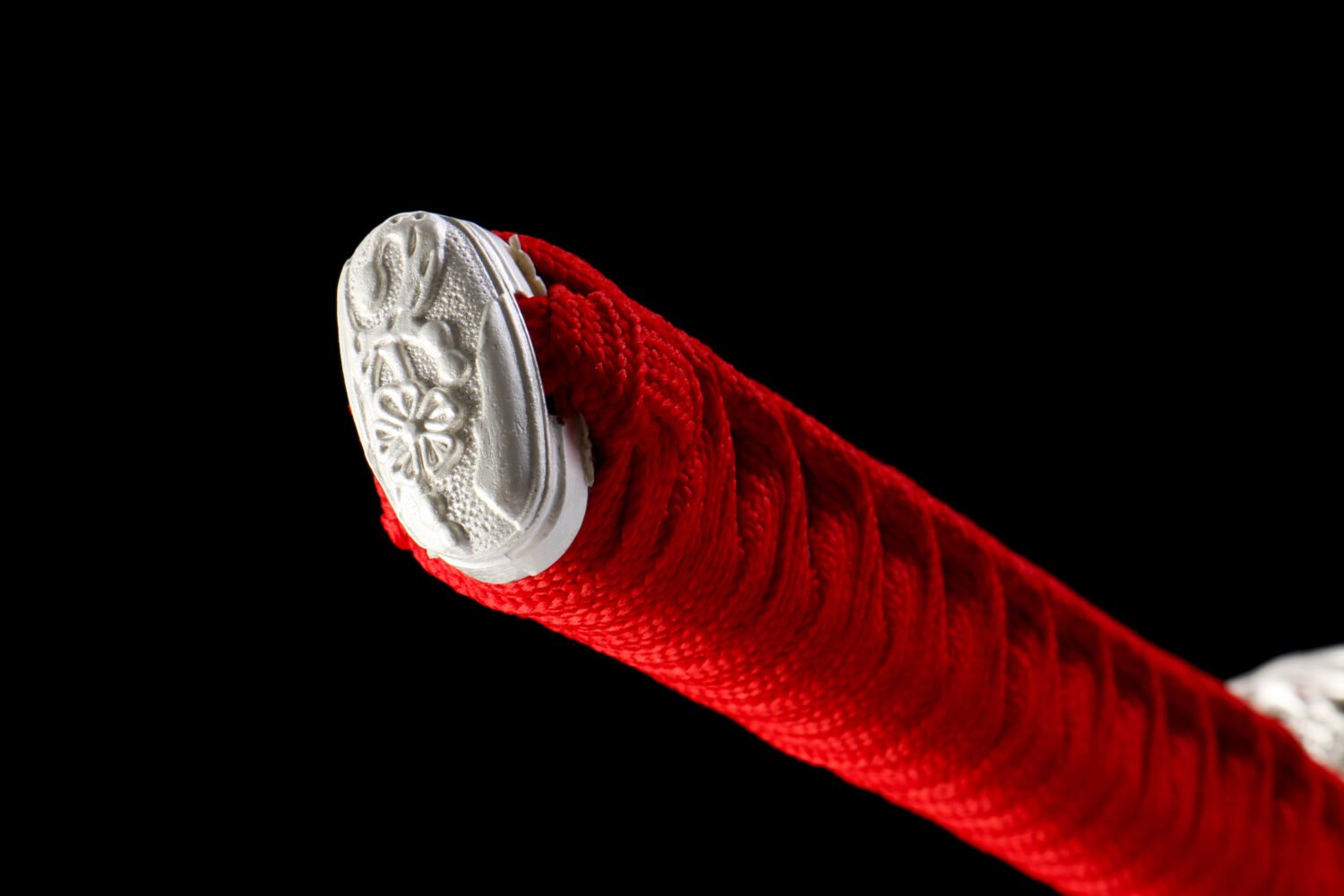 IMG_5934 1065 steel - pure hand-forged samurai sword - iron equipment - green leather sheath - red thread