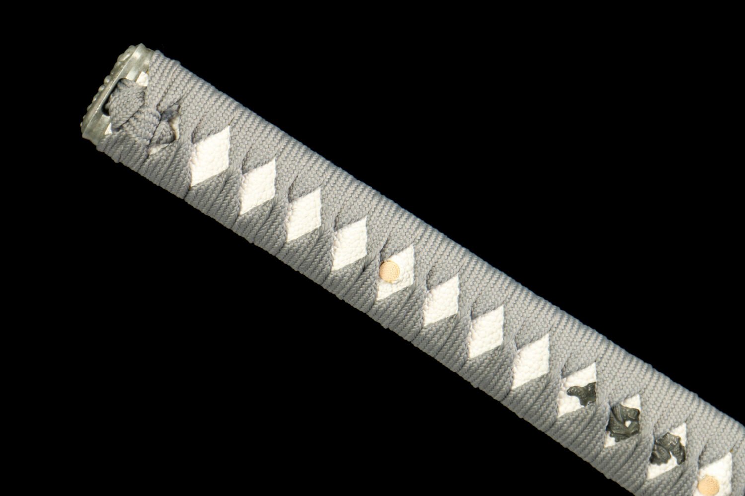 IMG_5961 1065 steel - pure handmade Japanese katana - green leather sheath - zinc alloy fittings - White Tiger Roar