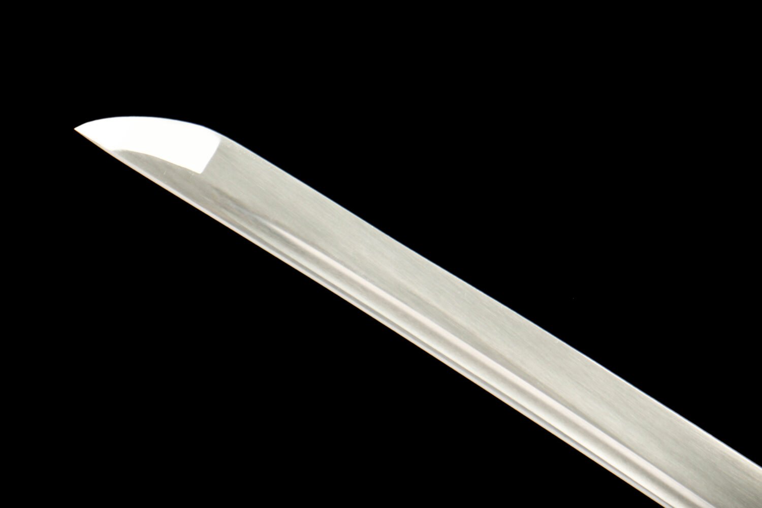 IMG_5996 1065 steel - pure hand-forged samurai sword - green leather sheath - zinc alloy fittings - blue silk